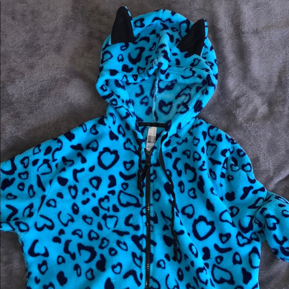 Blue footless onsie